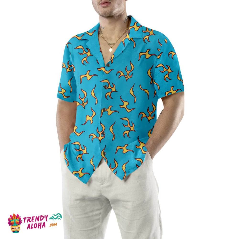 Golf Wang Flame Pattern Hawaiian Shirt, Unique Flame Shirt