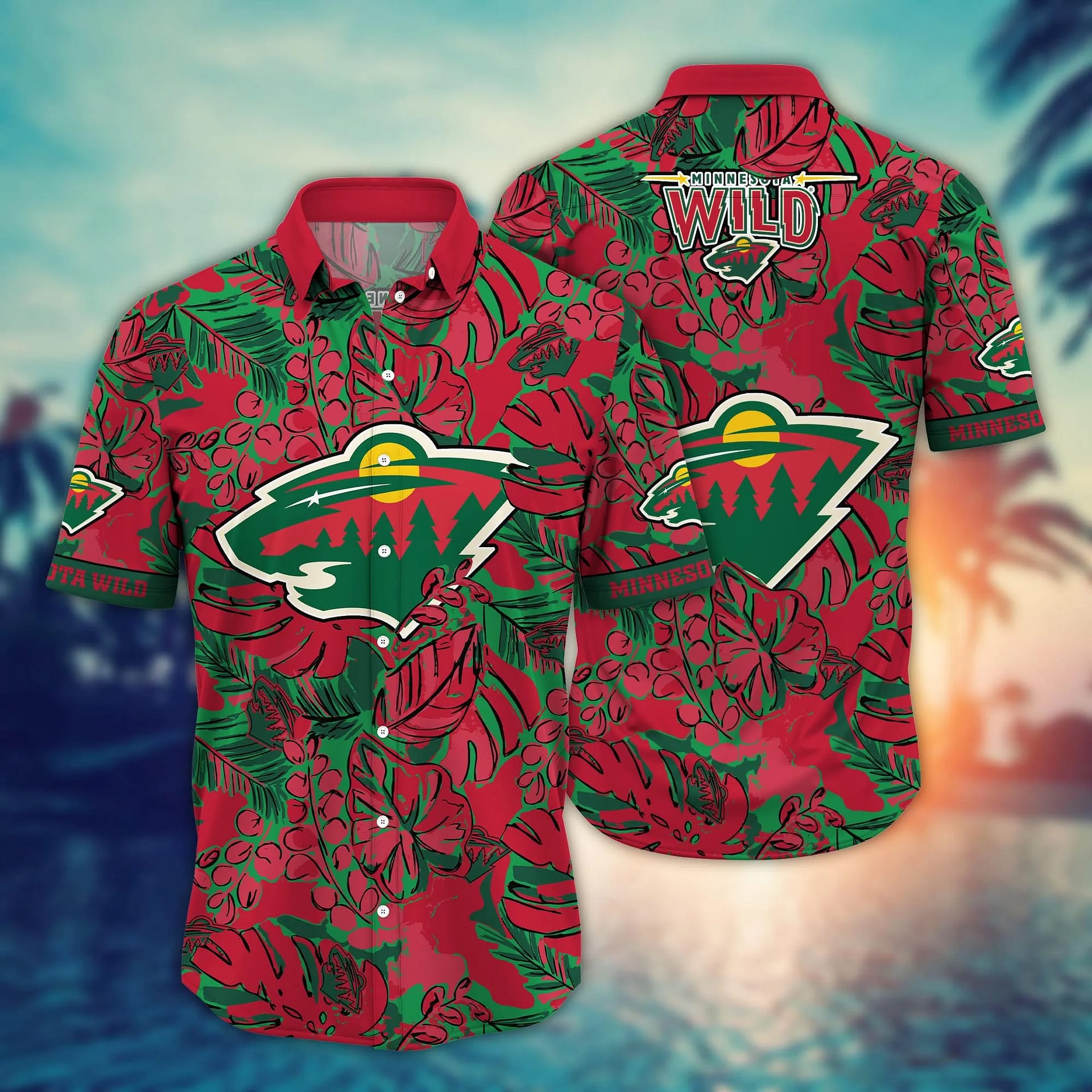 Minnesota wild hawaiian jersey on sale